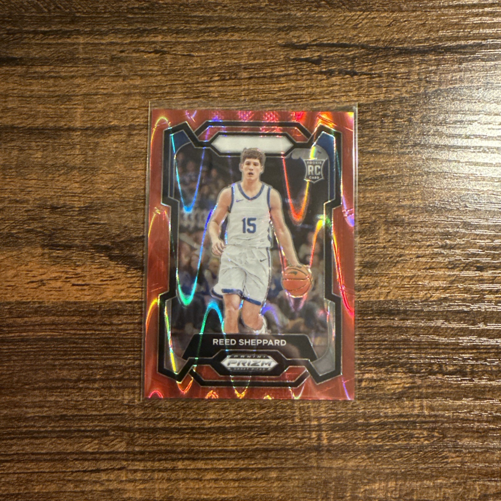 2024-25 Panini Prizm Draft Picks - Reed Sheppard #21 Red Seismic Prizm /225 (RC)