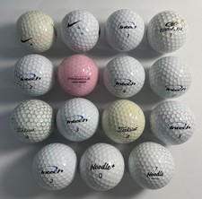 Lot of 15- ASSORTED GOLF BALLS NIKE, INTECH, NOODLE, PINNACLE