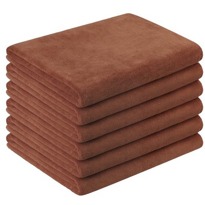 JML Microfiber Bath Towels, Towel Set 6 Pack Set, Brown