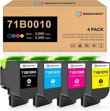 71B0010 Toner Cartridge 4 Pack High Yield for Lexmark CS317 CS417