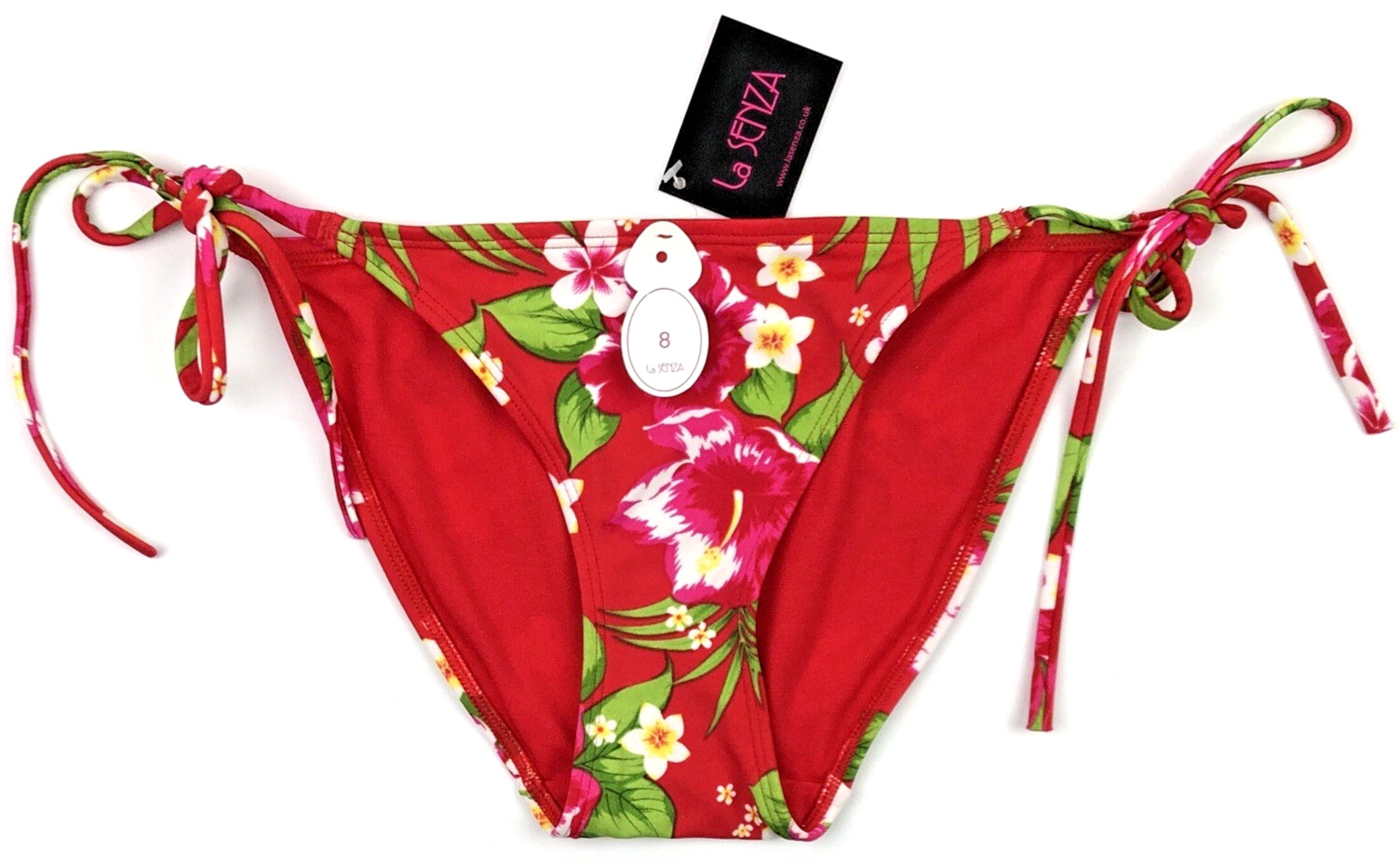 LA SENZA Bikini Bottoms UK 8 RED BNWT