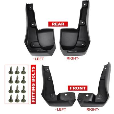 4x Mud Flaps Splash Guards – Honda Civic Hatchback 2016-2021 – Black TPO – Front & Rear Set
