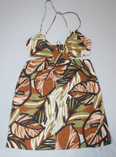 Zara Womens Multicolor Tropical Cutout X-Back Dress M