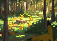 Pokemon pikachu forest Pad Gaming Mat Desk