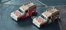 Both Looney Tunes Wile .E Coyote 67 Ford Ice Cream Truck HO Slot Cars Fit Aurora