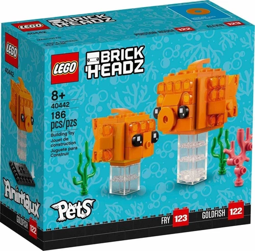 40442 GOLDFISH & FRY pets brick headz NEW lego legos set brickheadz kit #123 122