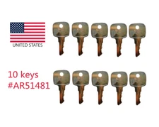10 Keys #AR51481, AT195302, AT145929 For JD Multiquip Equipment From USA