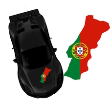 Portugal sticker flag coat of arms flag hood car flag 44x30cm MHF