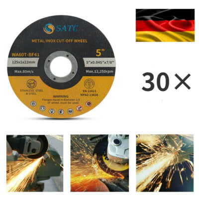 SATC Trennscheiben Ø125mm x 1mm 30 Stück INOX Edelstahl Metall Flexscheiben DE