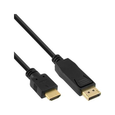 Kabel InLine  DisplayPort to HDMI kabel schwarz 2m 4k-UHD Full-HD 10,8GB/s 