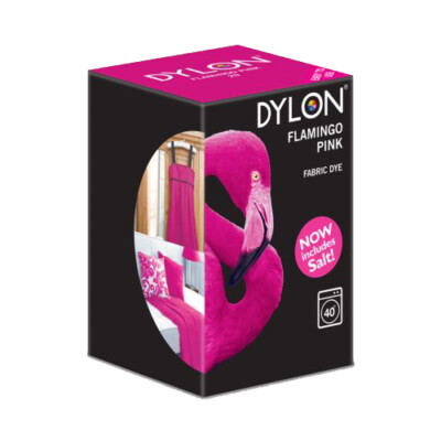 Dylon Flamingo Pink Machine Dye 350G Neue Formulierung Umfasst Salz!