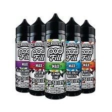 Seriously Pod Fill max E Liquid Vape Juice 40/0mg 50/50 VG PG By Doozy