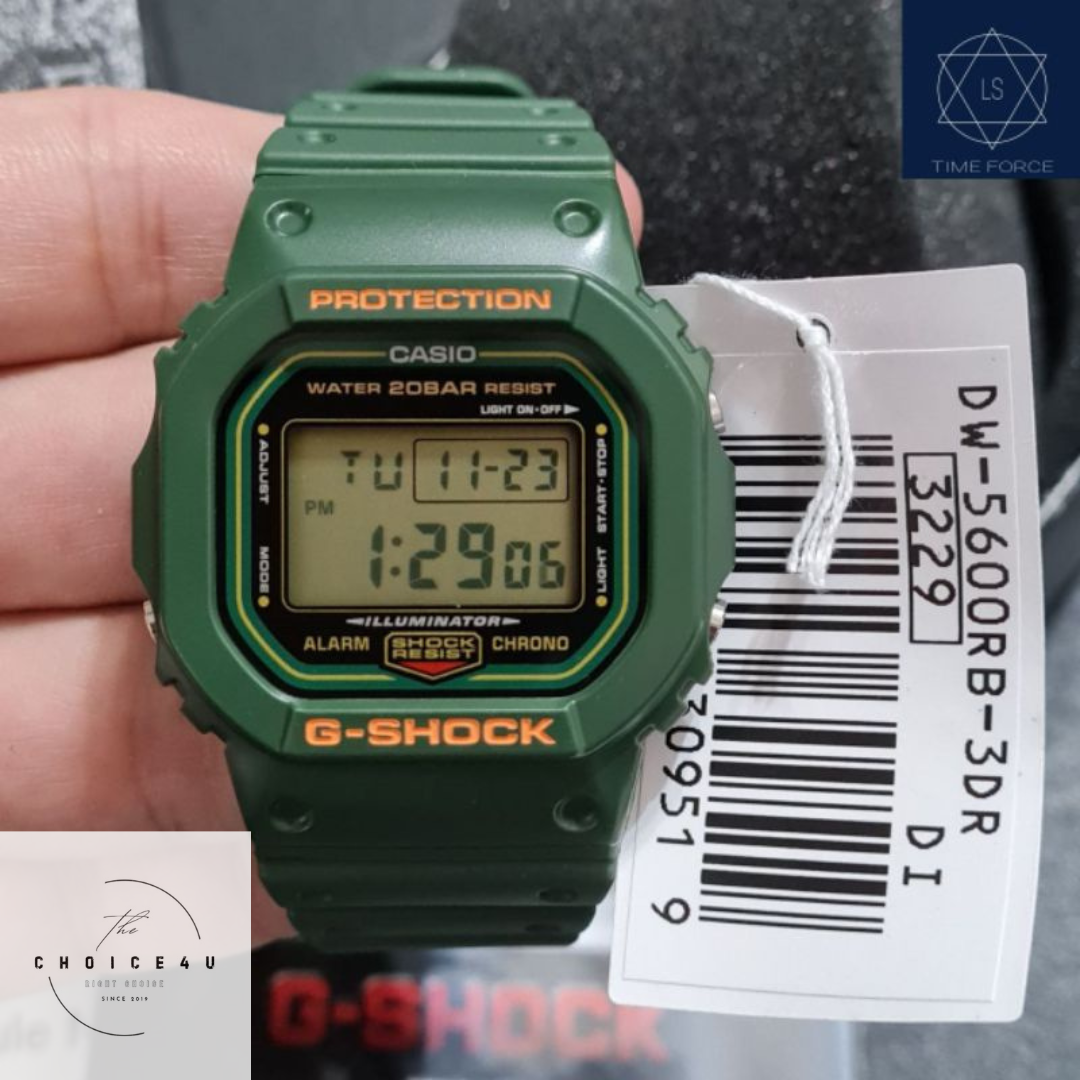 Casio G Shock DW-5600RB-3 Men's Digital GREEN Resin Strap Casio G Shock DW-5600RB-3 Men's Digital GREEN Resin Strap