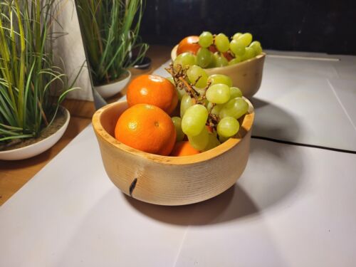 Bol en bois bol bord naturel bol à fruits bois de frêne Live Edge  - Photo 1 sur 11