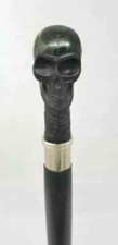 Resin Skull Head Handle Premium Vintage Style Wooden Walking Stick Antique Cane