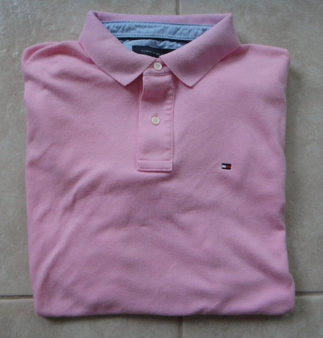 Tommy hilfiger pink polo shirt top