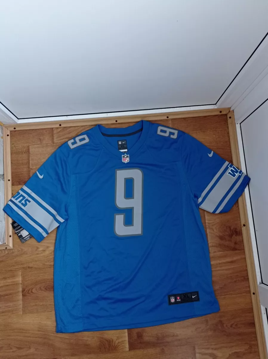 Nike Detroit Lions No9 Matthew Stafford Blue/White Men's Stitched NFL Elite Fadeaway Fashion Jersey