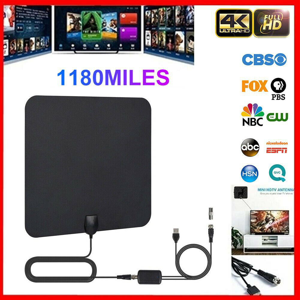 Antenna Interna Esterna Antenna TV Interna/Esterna 450km - Amplificata Per Digitale Terrestre, 4K/1080P, Base Magnetica 4k Hd Supporto - Foto 10