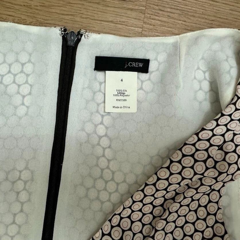 J. Crew Silk Maxi Dress Sleeveless Sundress Polka Dots 4 White - Image 3 of 4