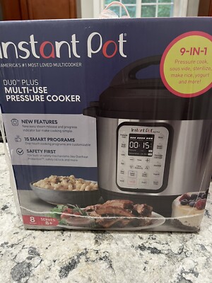 NEW! Instant Pot 9 in 1 6Qt Duo Plus Pressure Cooker - Silver | eBay