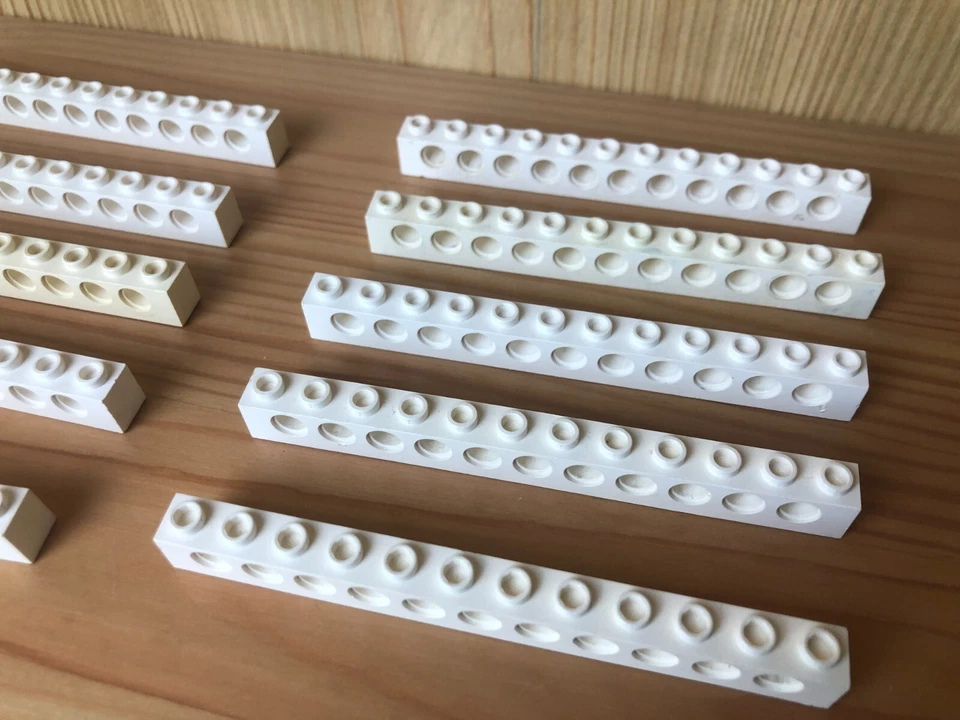 Lego 10x Technik Lochbalken 3895 Technic Brick 1 x 12 Holes weiß white 389501 - Bild 2 von 4