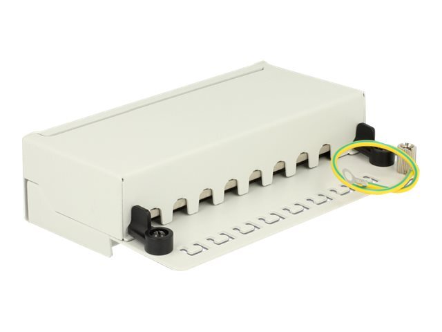DeLOCK Patch panel RJ-45 X 8 light grey, RAL 7035 light grey RAL 7035 87680