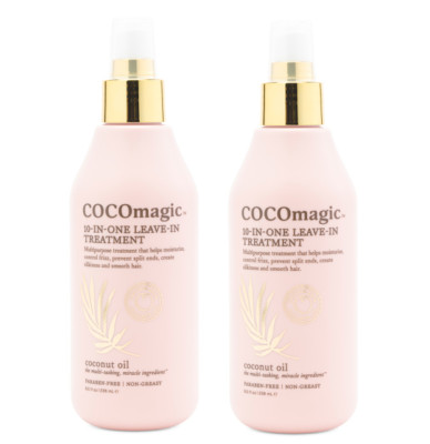 Lot of 2 Bottles Coco Magic 10-in-1 Leave-in Treatment with Coconut Oil 8 fl oz