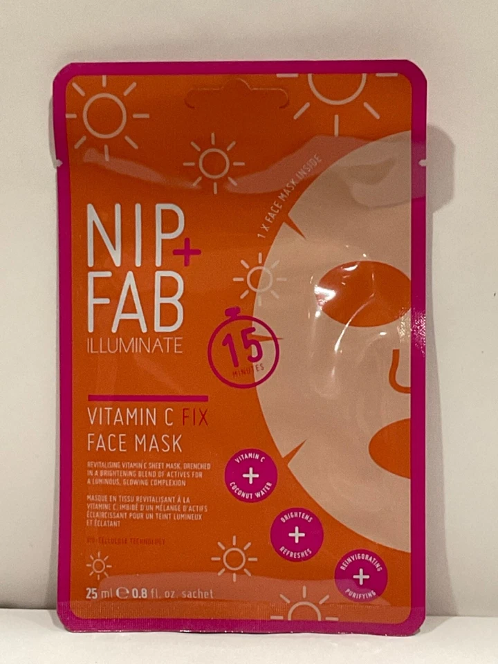 Nip+Fab Give The Glow Kit -Vitamin C Fix gel limpiador, exfoliante y máscara de láminas Foto 3 de 4