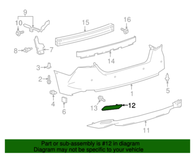 Genuine Toyota Camry 18-24 Rear Reflex Reflector RH 81910-33030
