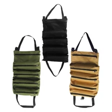 Tool Pouch Tool Bag Roll Wear Resistant Thickened Multi Pockets for Maintenance