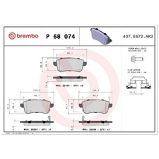 Satz Bremsbeläge Bremsklötze hinten für Renault Captur 2 HF Talisman LP | 243