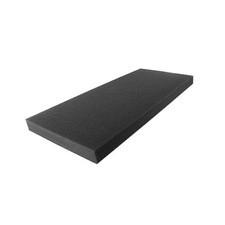 High Density 2" x 24" x 72" Charcoal Upholstery Foam Cushion for Seats  Chairs