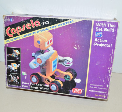 Vintage 1980s CAPSELA 70 Science Construction Toy Complete Unused Decals