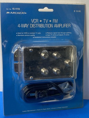 RADIO SHACK, 4-WAY AMPLIFIER, #15-1119, 50-400MHz,VCR/VHF/CATV/FM, ARCHER,New