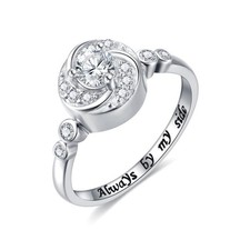 Urn Rings for Cremation Ashes Circle of Life 925 Sterling Silver Always by my...