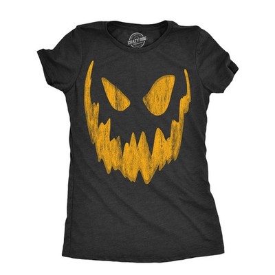 Womens Big Mouth Bob Pumpkin T Shirt Funny Halloween Jack O Lantern Spooky Smile