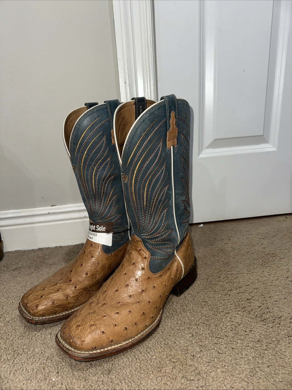Ariat Brandin Ultra Men’s Full Quill Ostrich Boots