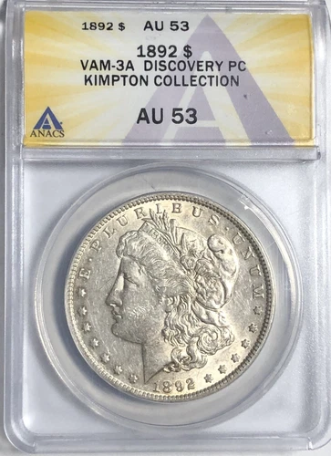 1892 MORGAN "ANACS AU53" - OUTSTANDING WITH LUSTER/HAIR/WINGS/FEATHER/ NICE 💥 ✅