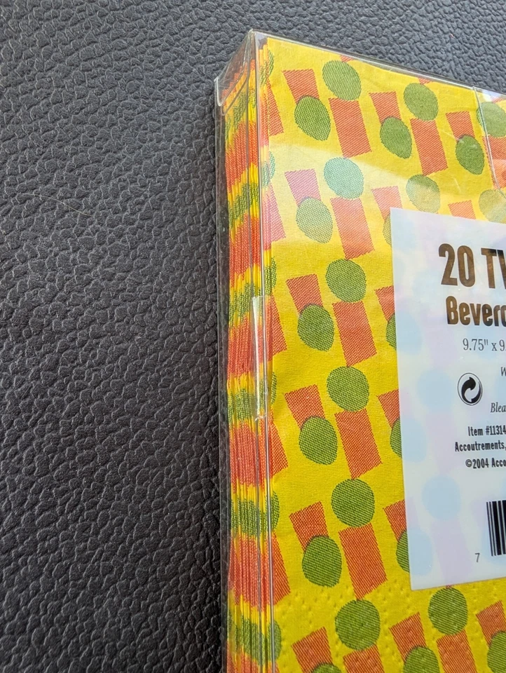 Servilletas de Cena TV Accoutrements 20ct NUEVAS Sin Stock Sellado Retro Kitsch 2004 Foto 3 de 3