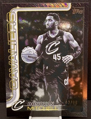 Donovan Mitchell Blackout Surge /99 2025 Topps #80 Cavaliers 42/99
