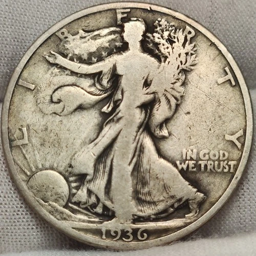 1936 P Walking Liberty Half Dollar AU Condition, 90% Silver Nice Coin! WL-3611p