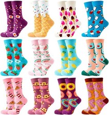 GLCMXMART Fun Socks for Women, Novelty Funny Crazy Cool funky Socks, Food Animal