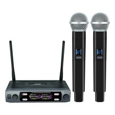 Wireless Channel Dual Professional UHF Microphone Cordless Handheld Mic System