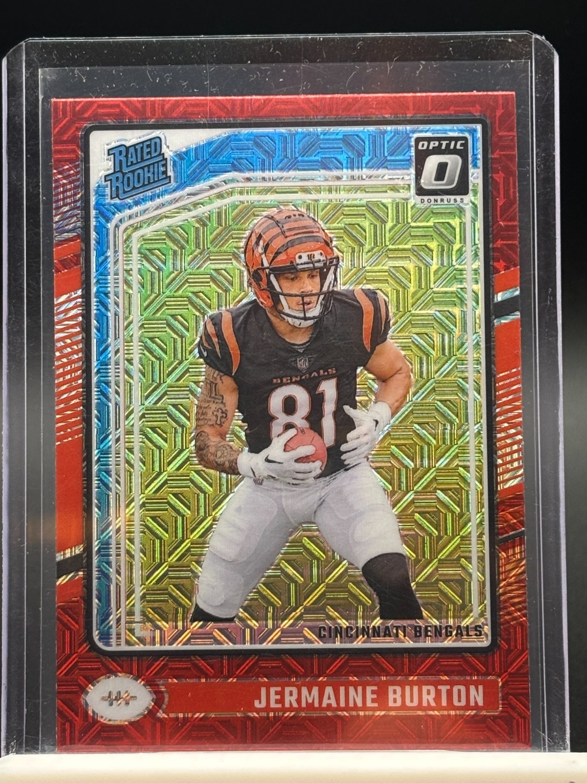 2024 Panini Donruss Optic Jermaine Burton RC Rated Rookie Red Mojo #251
