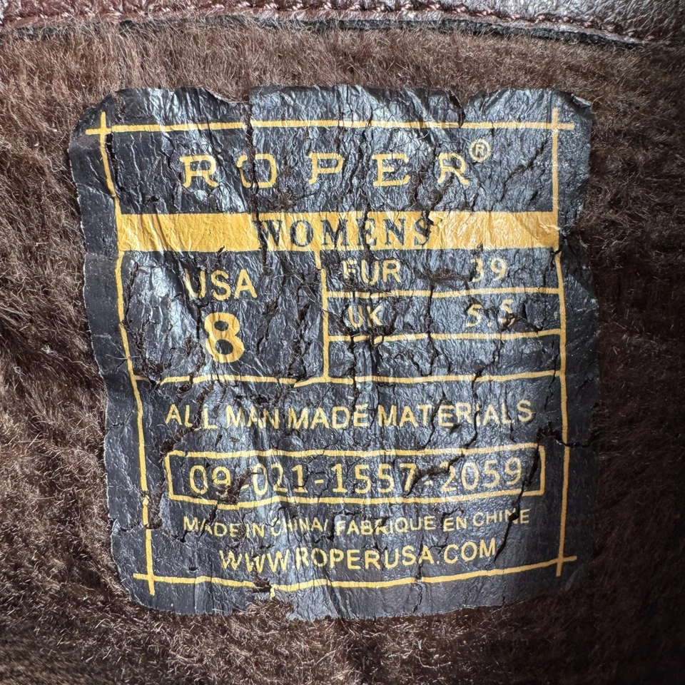 Botines Roper Mujer 8 Marrón Cuero/Gamuza Correa Azteca Hebilla Vaquera Occidental Foto 4 de 4