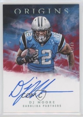 2018 Panini Origins Rookie Red 42/99 DJ Moore #RA-DM Auto RC 1pd