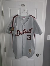 Camiseta deportiva 100 % auténtica Mitchell & Ness Detroit Tigers 1994 Alan Trammell talla 46 L