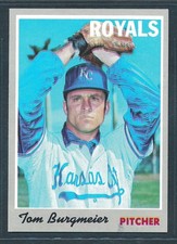 1970 Topps #108 TOM BURGMEIER Kansas City Royals ~ NM to NM-MT