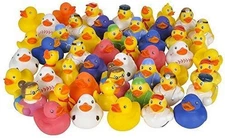 Rhode Island Novelty 2 Inch Rubber Ducky Assortment, 50 Pieces per Order 