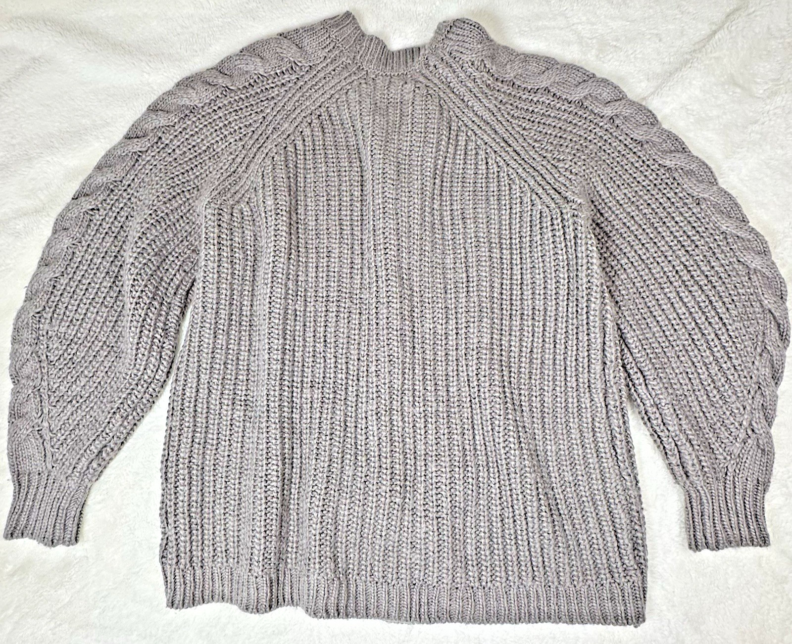 Universal Thread Gray Cable Knit Open Cardigan Sw… - image 4